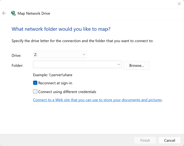 Map Network Drive